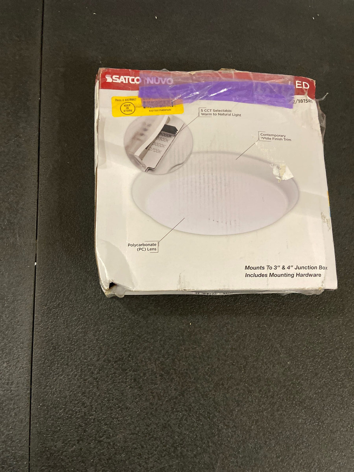 Nuvo Lighting 62/1815R1 9" Wide Closet-Rated LED Flush Mount Bowl Ceiling Fixture - White