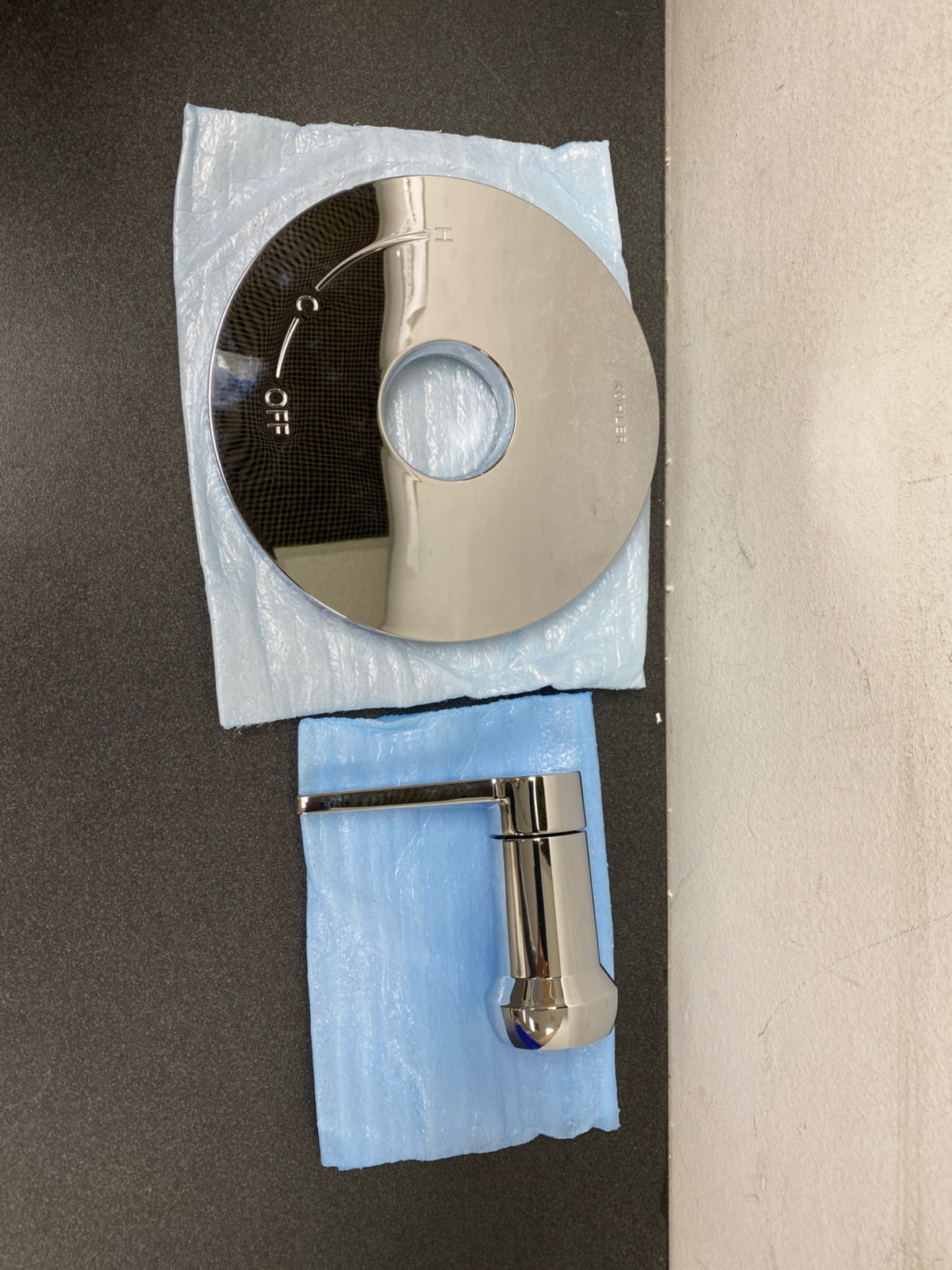 Kohler K-TS74042-4-CP Hint Function Pressure Balanced Valve Trim Only with Single Lever Handle - Less Rough In - Polished Chrome