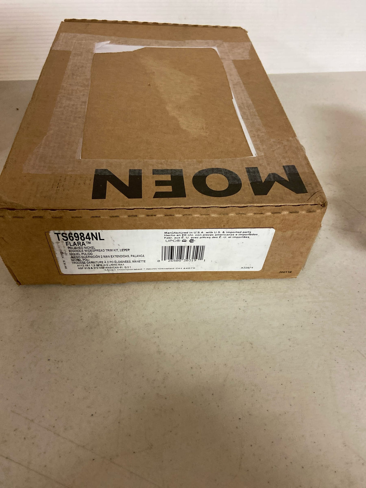 Moen TS6984NL Flara Two-Handle 8 in. Widespread Lever Handle Bathroom Faucet Trim Kit, Valve Required, Polished Nickel