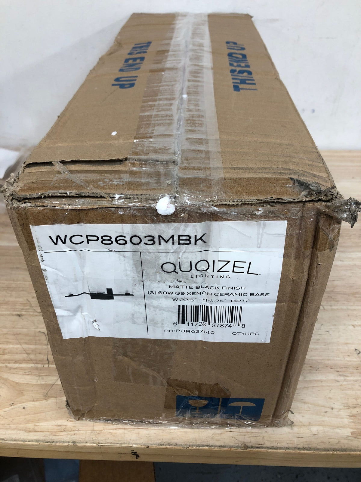 Quoizel WCP8603MBK Westcap 3 Light 23" Wide Bathroom Vanity Light - Matte Black