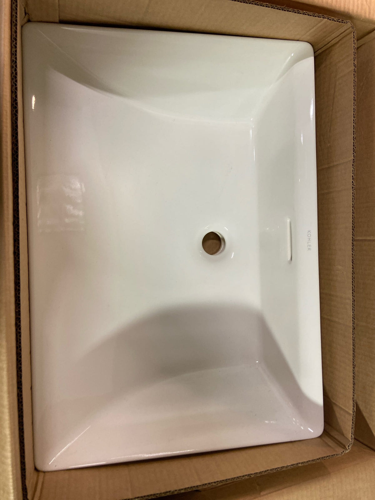Kohler 21060-0 Brazn 23 in. x 16 in. Vessel Bathroom Sink in White Vitreous China