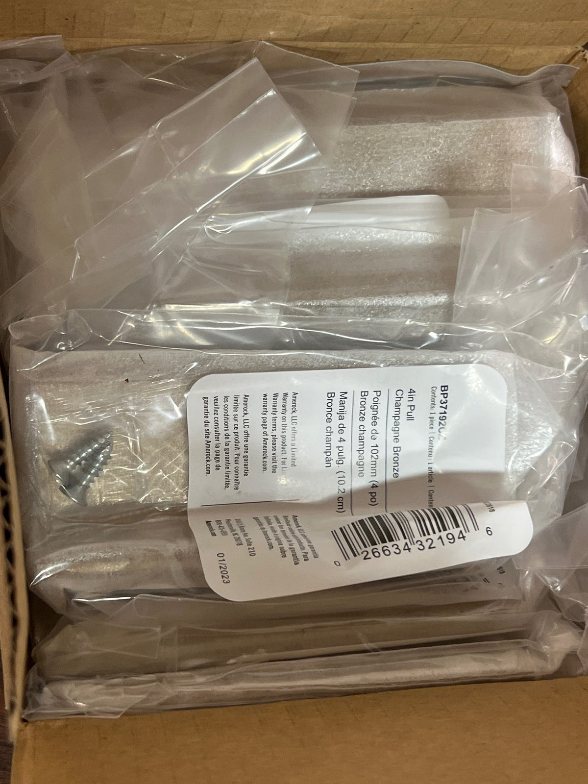 Amerock 10 Pack 3-3/16" Streamline II Champagne Bronze Drawer Pull