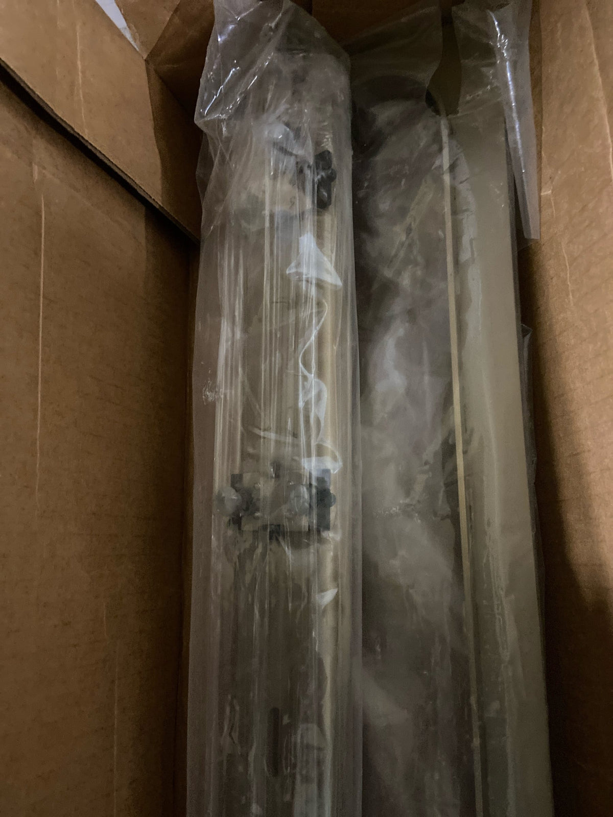48" FCS Series Complete Kit with Disco-rectangle Tile Insert Frame in Satin Champagne