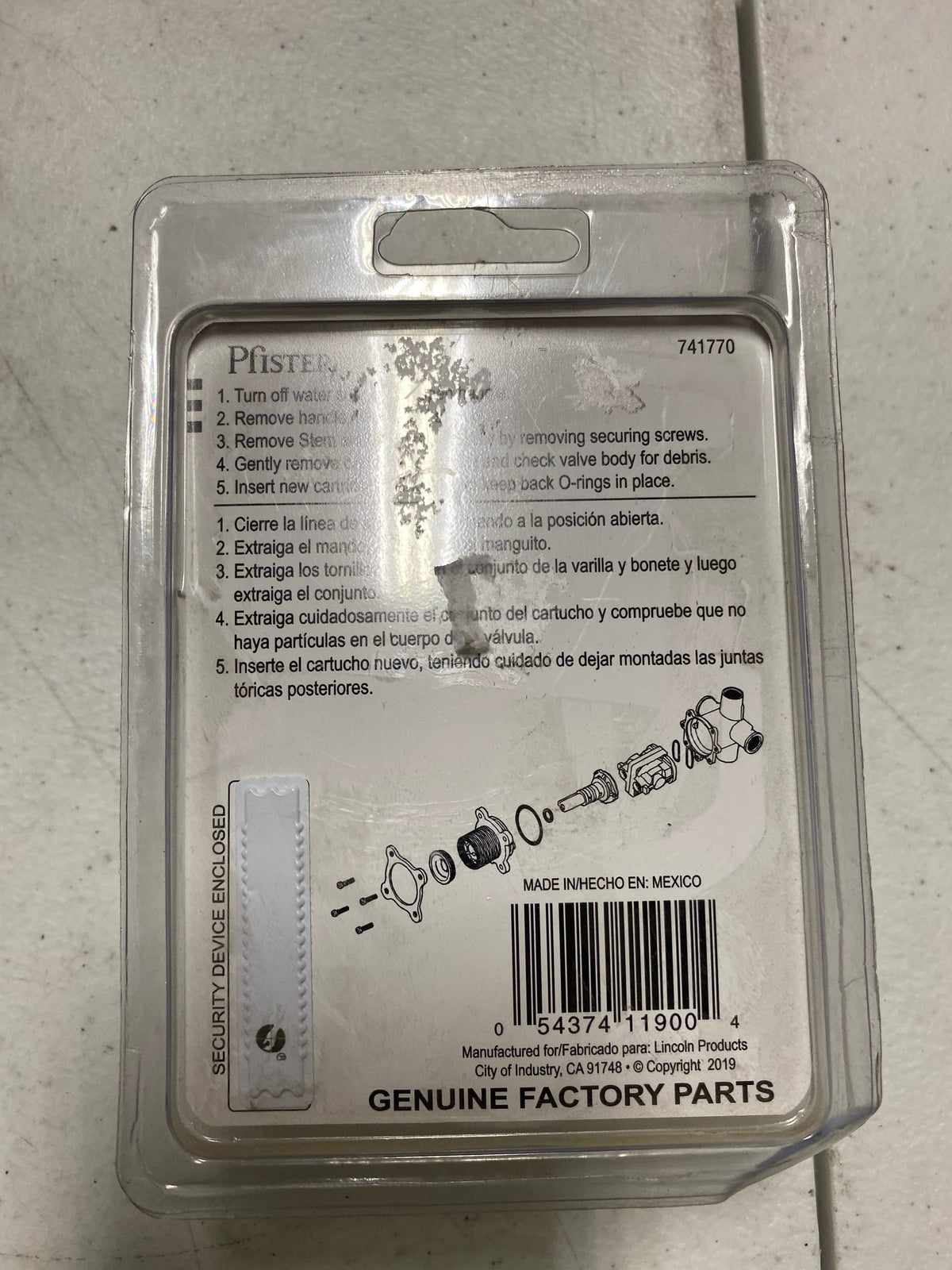 Pfister 131770 08 Cartridge Polished Chrome - N/A