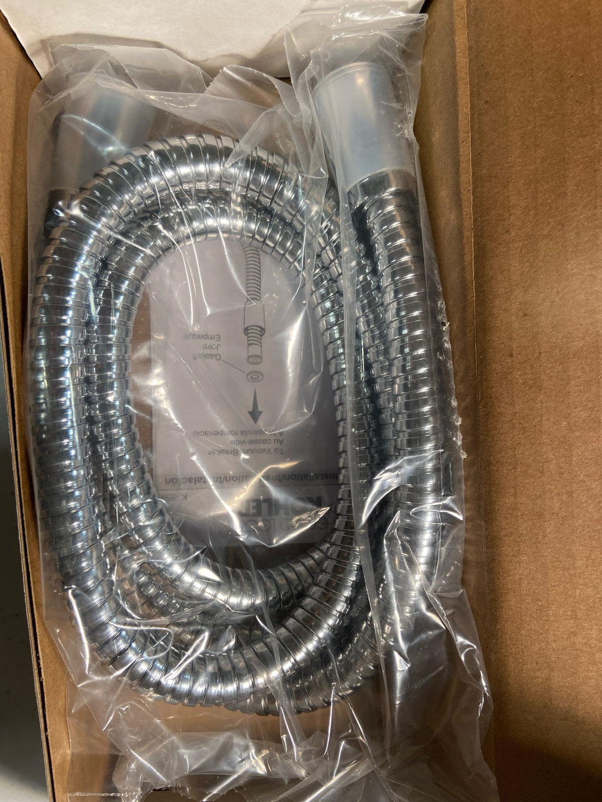 Kohler K-9514-CP MasterShower 60" Hand Shower Hose with Swivel Base - Polished Chrome