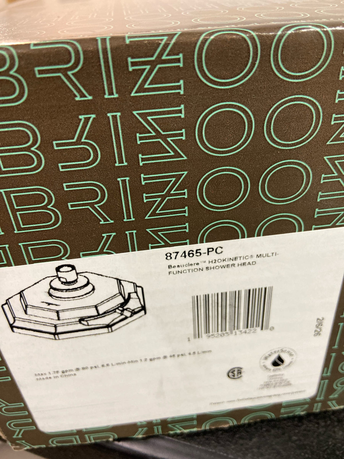 Brizo 87465-PC Beauclere 1.75 GPM Multi Function Shower Head - Chrome