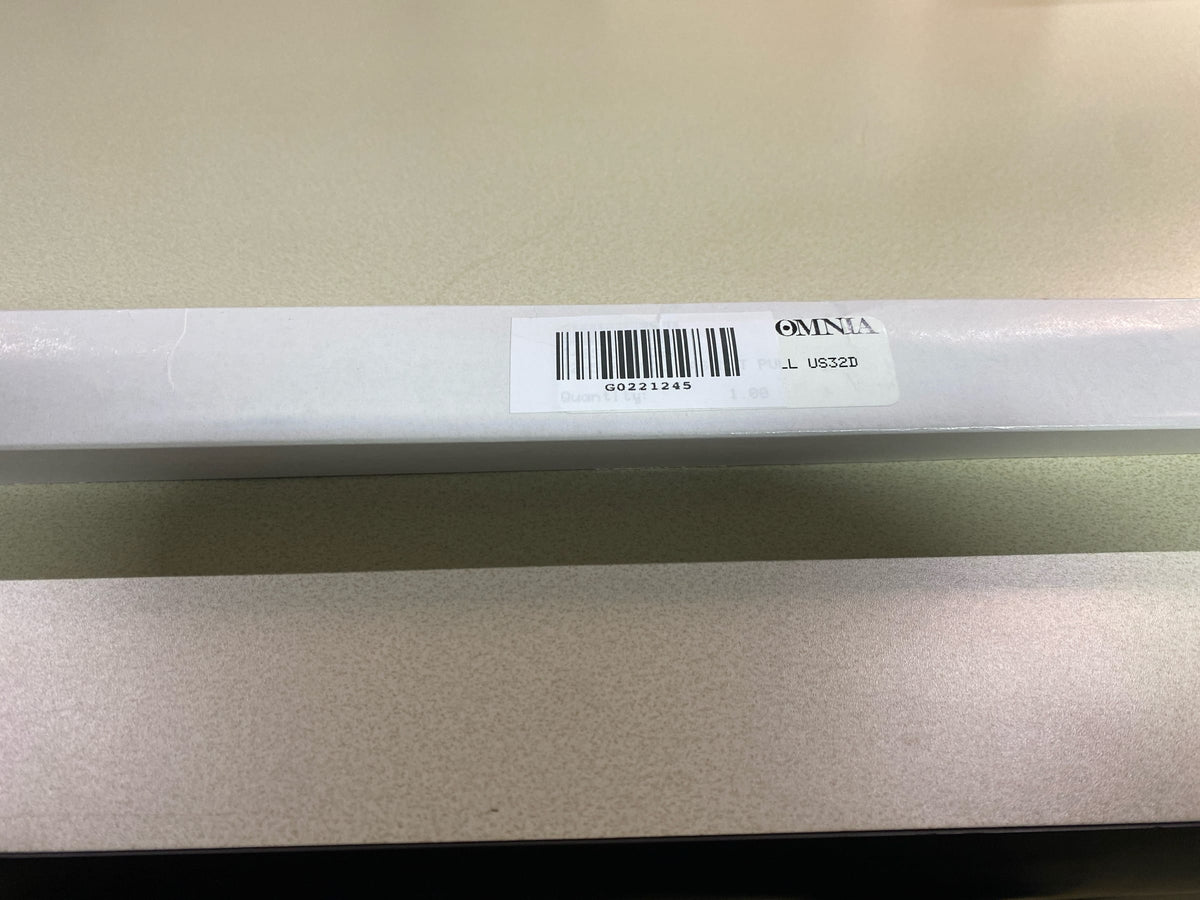 Omnia Center to Center Thick Cabinet Bar Pull Satin Stainless Steel 12-5/8"