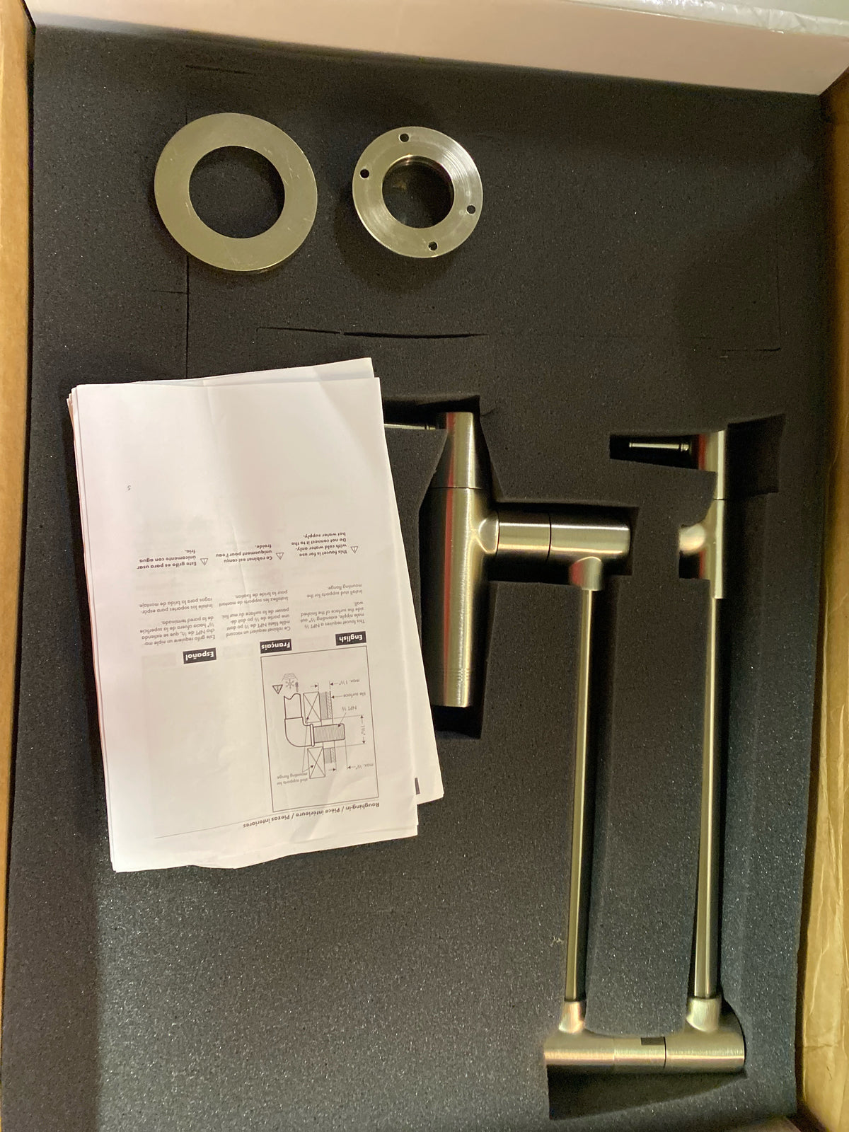 Hansgrohe 04218800 Talis C Wall Mounted Double-Jointed Pot Filler - Includes - Steel Optik