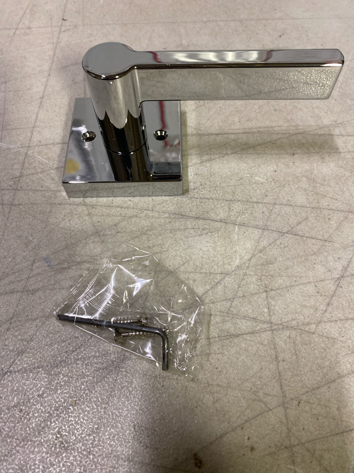 Miseno MLK5022CP Lorton Flat Bar Non-Turning One-Sided Door Lever - Polished Chrome