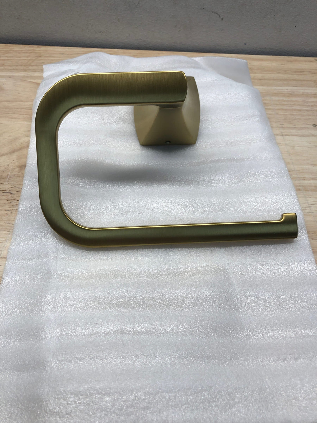 Pfister BRB-SSQ Soft Square 6-7/8" Wall Mounted Towel Ring - Brushed Gold