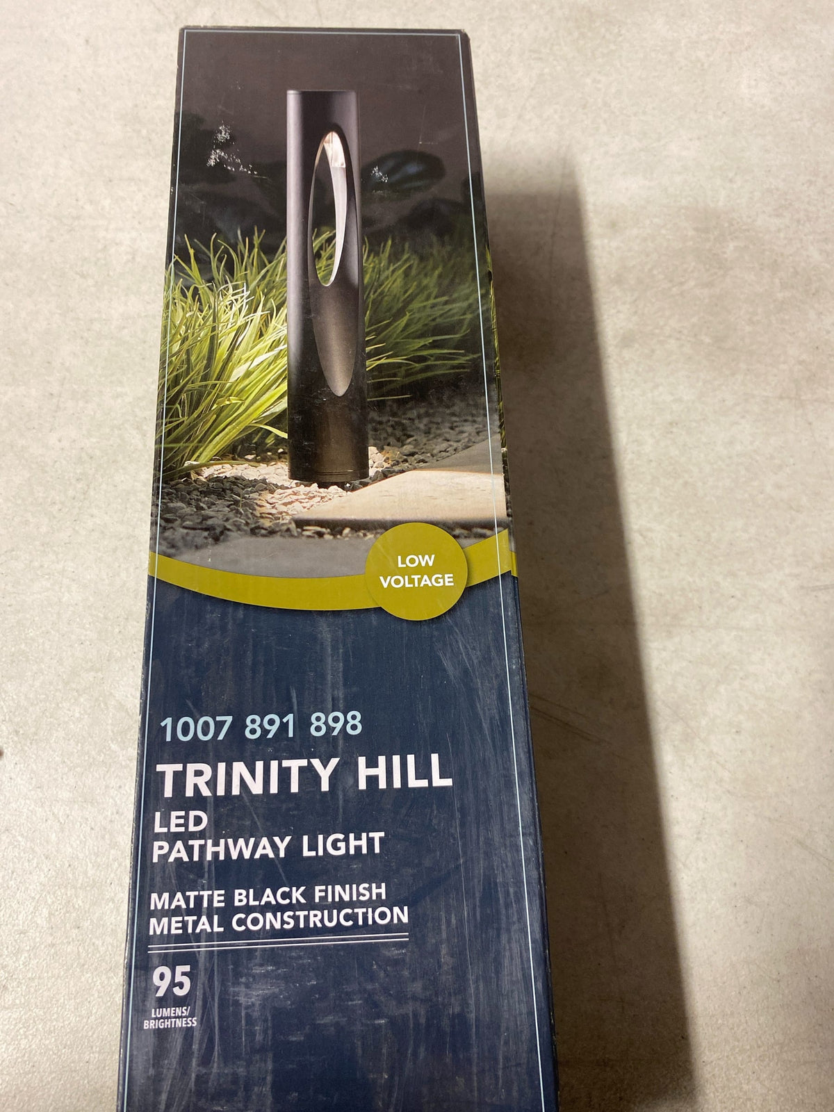 Hampton bay KZA1501LX-01 Trinity Hill 100 Lumen Low Voltage Matte Black Integrated LED Contemporary Outdoor Bollard Path Light