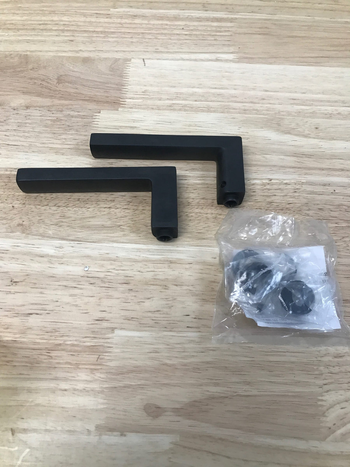 Baldwin L023190MR Pair of Estate Levers Minus Rosettes - Satin Black