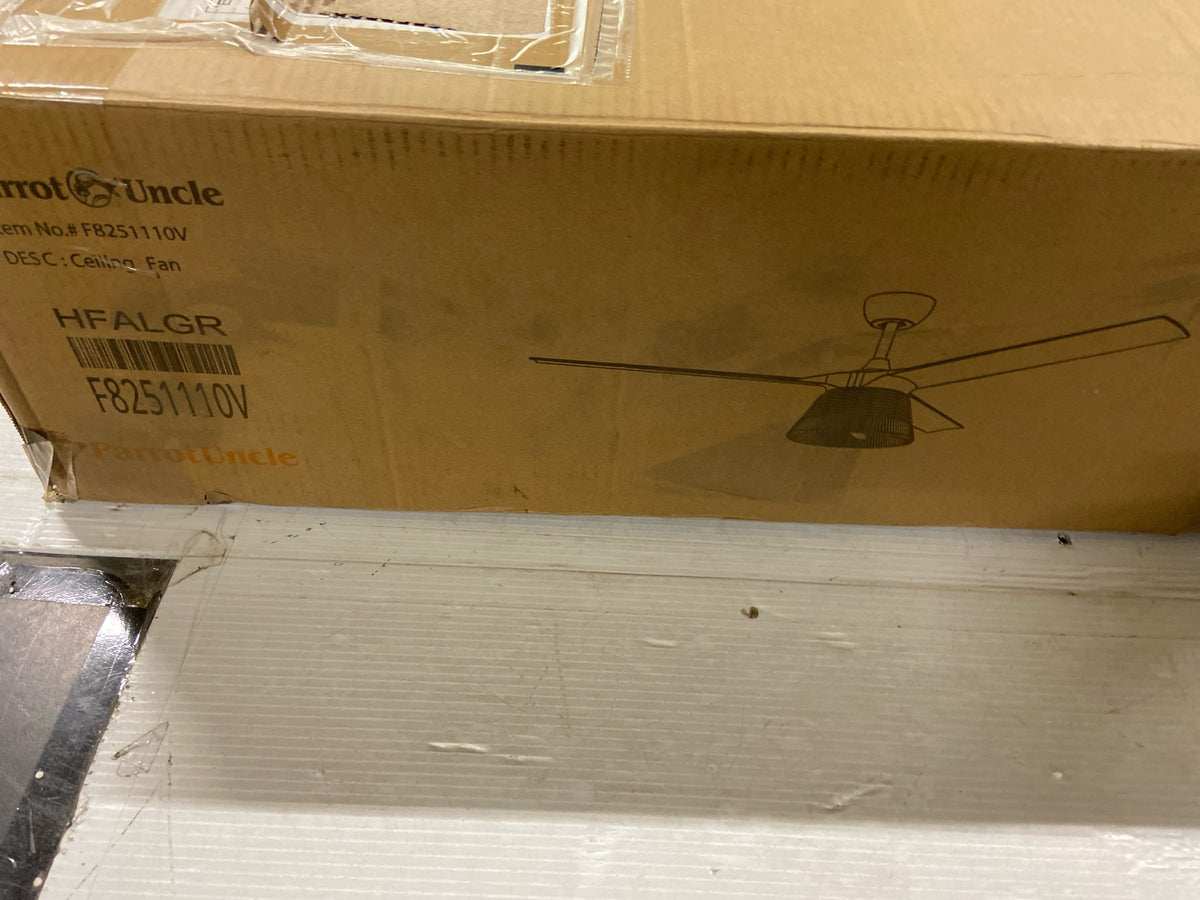 Bellevue BOCFA33778BRZ 60" 3 Blade Indoor Ceiling Fan with Rattan Shade - Bronze