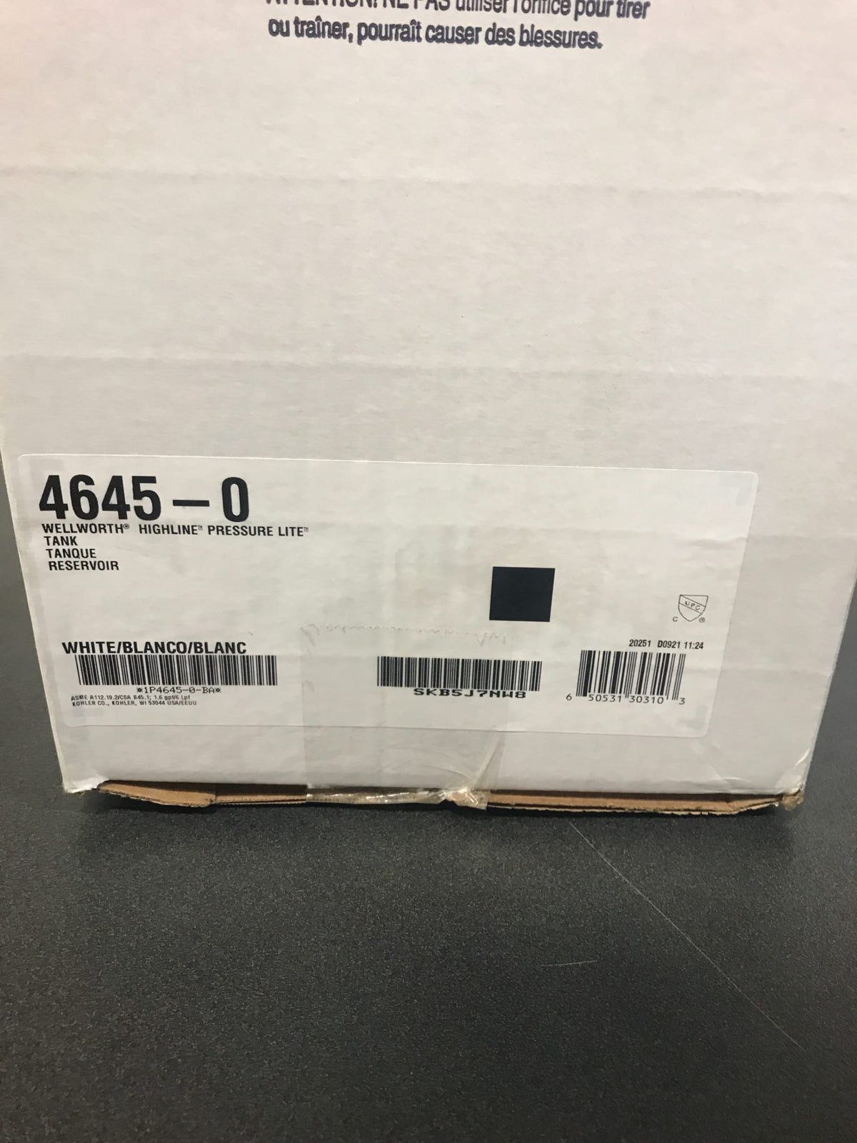 Kohler Highline Toilet Tank Only with Pressure Lite Technology