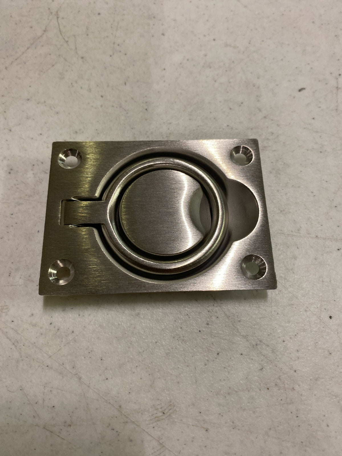 0395.150 2-1/2" x 3-3/10" Flush Ring Pull - Satin Nickel