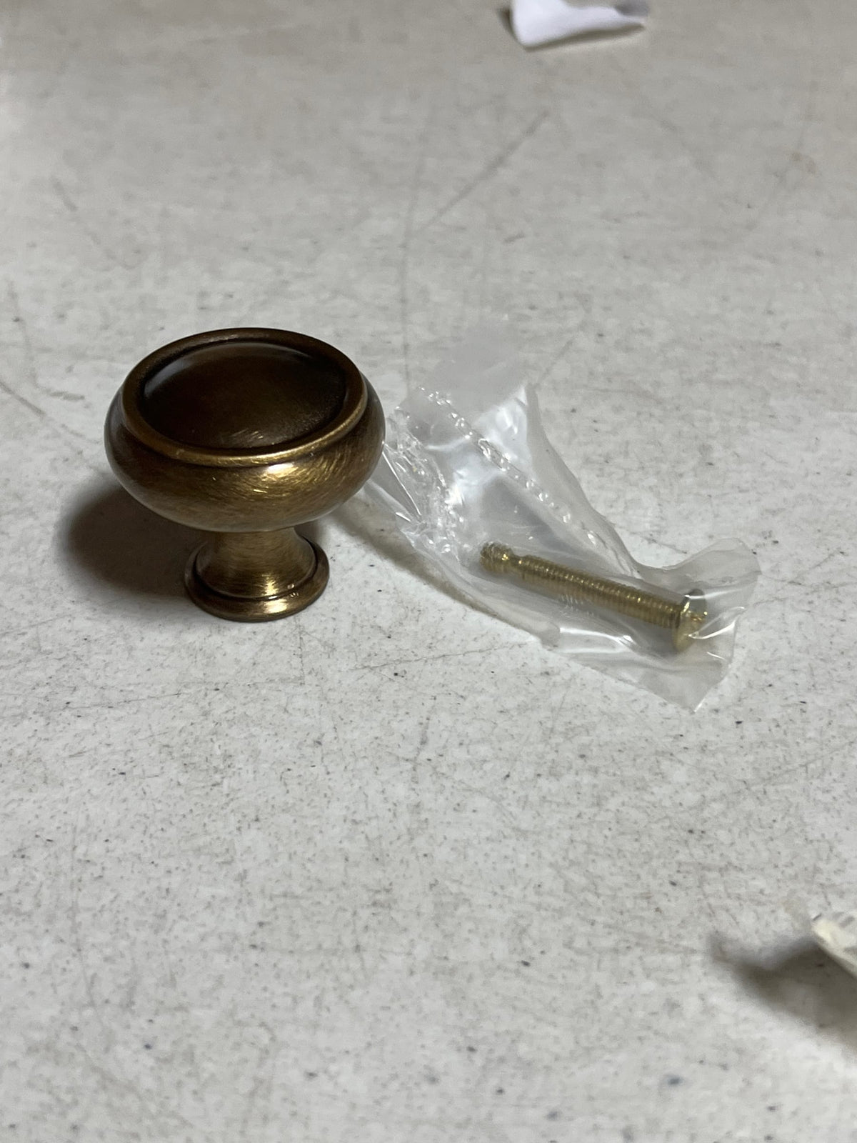 Alno A626-38-AE Charlies 1-1/2 Inch Ringed Round Mushroom Solid Forged Brass Cabinet Knob - Antique English