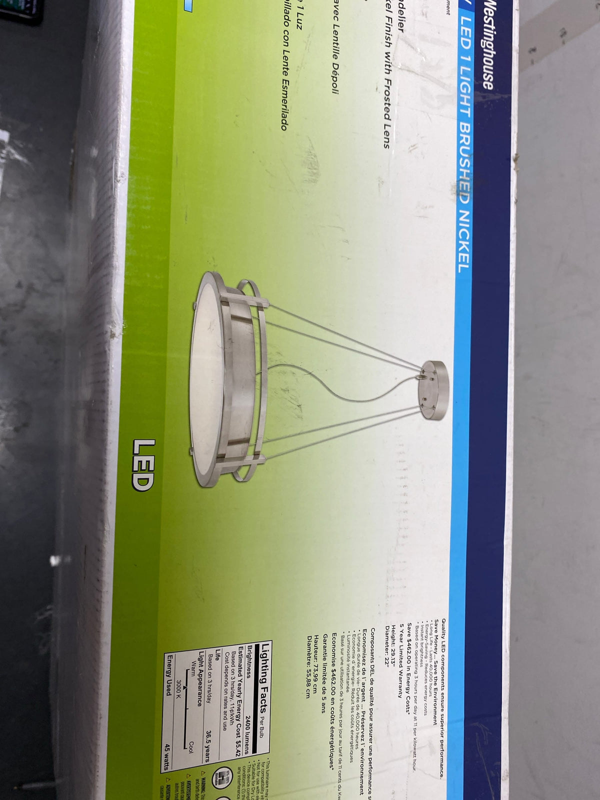 Westinghouse 6372200 Andro 22" Wide LED Drum Chandelier - Brushed Nickel