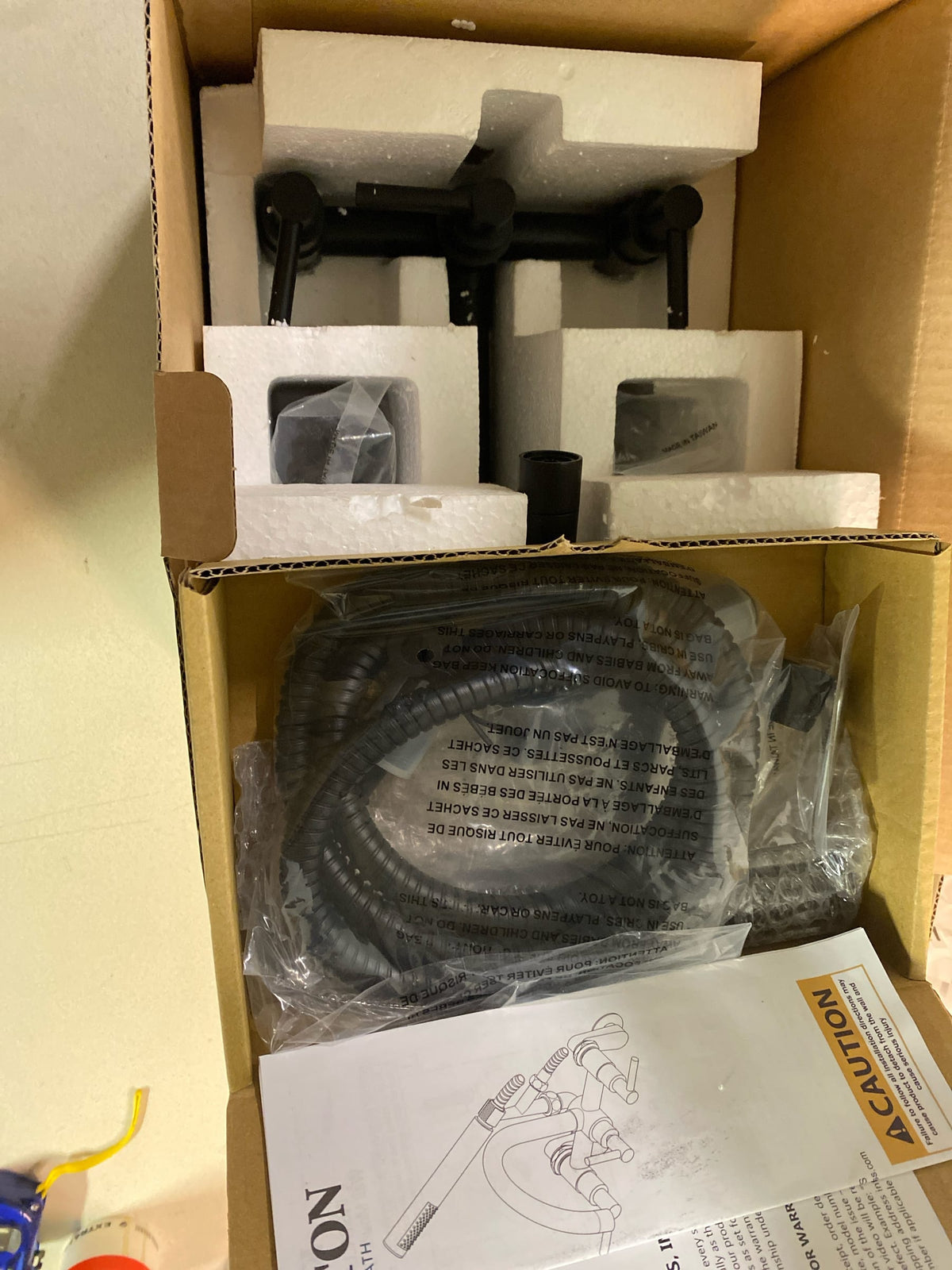 Kingston Brass AE8150DL Concord Wall Mounted Clawfoot Tub Filler with Built-In Diverter - Includes Hand Shower - Matte Black