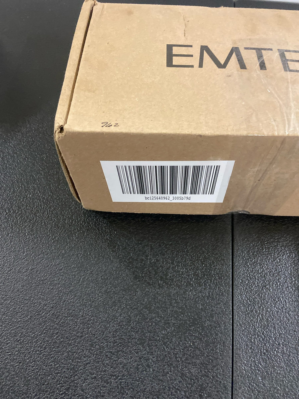 Emtek 8442US19 RH Stretto Modern Rectangular Single Cylinder 1.125" Lock with Turn Piece from 8440 Series - Flat Black Athena Lever
