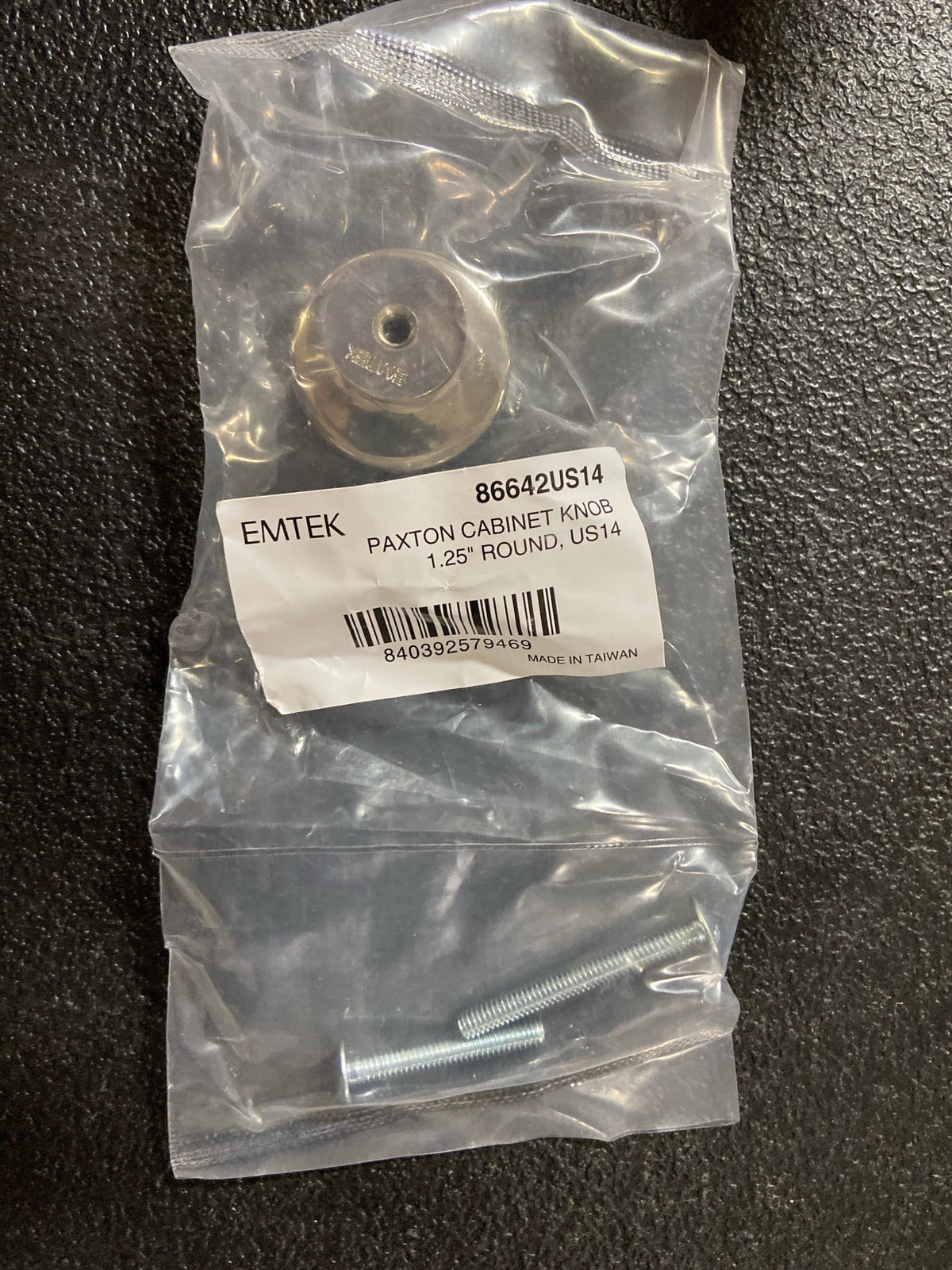 Emtek 86642US14 Paxton 1-1/4 Inch Mushroom Cabinet Knob from the Timeless Classic Collection - Polished Nickel