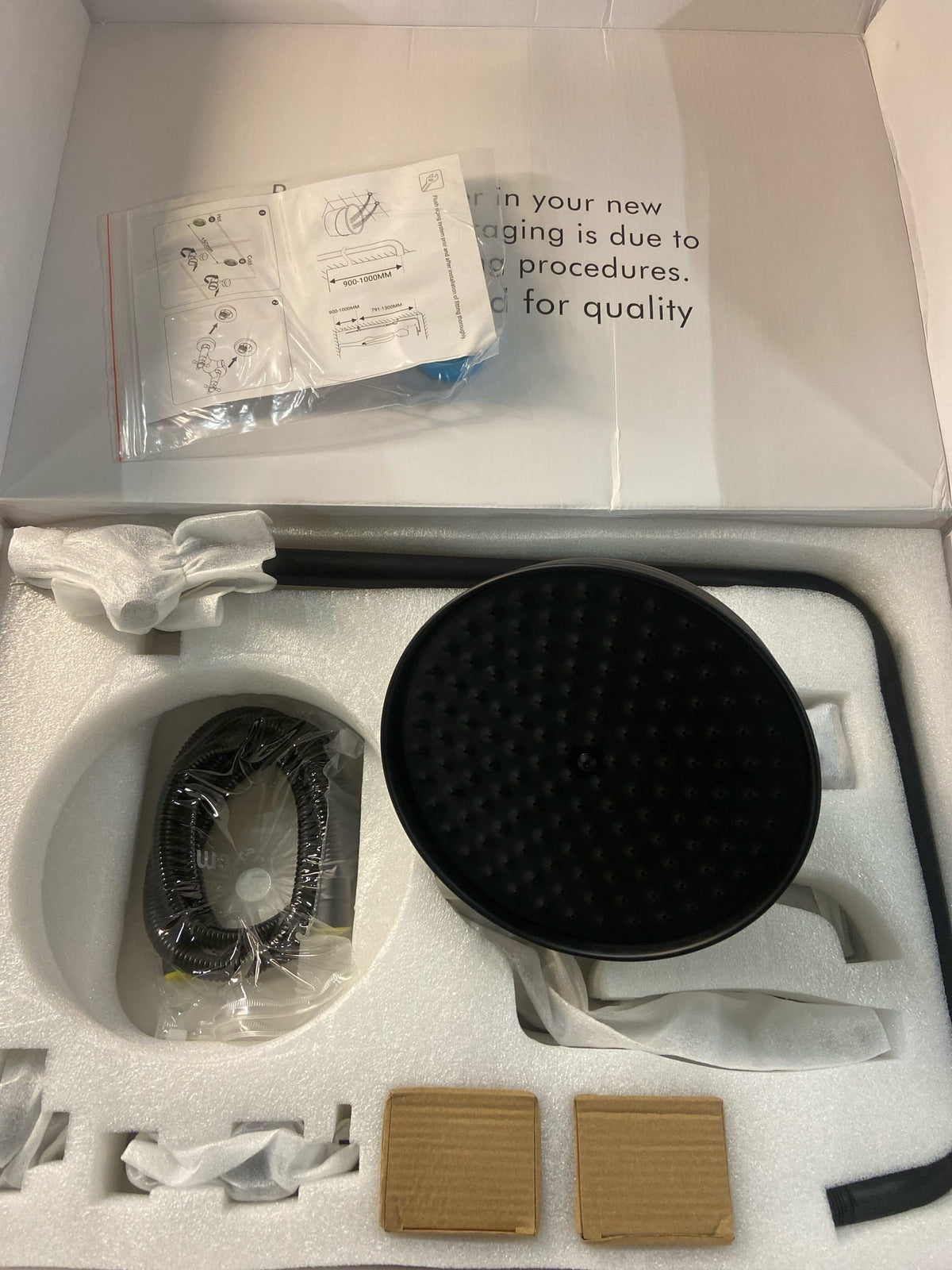 Bwe C-98016-B Double Handle 1-Spray Bathroom Tub and Shower Faucet 2.5 GPM with Tub Faucet in. Matte Black (Valve Included)