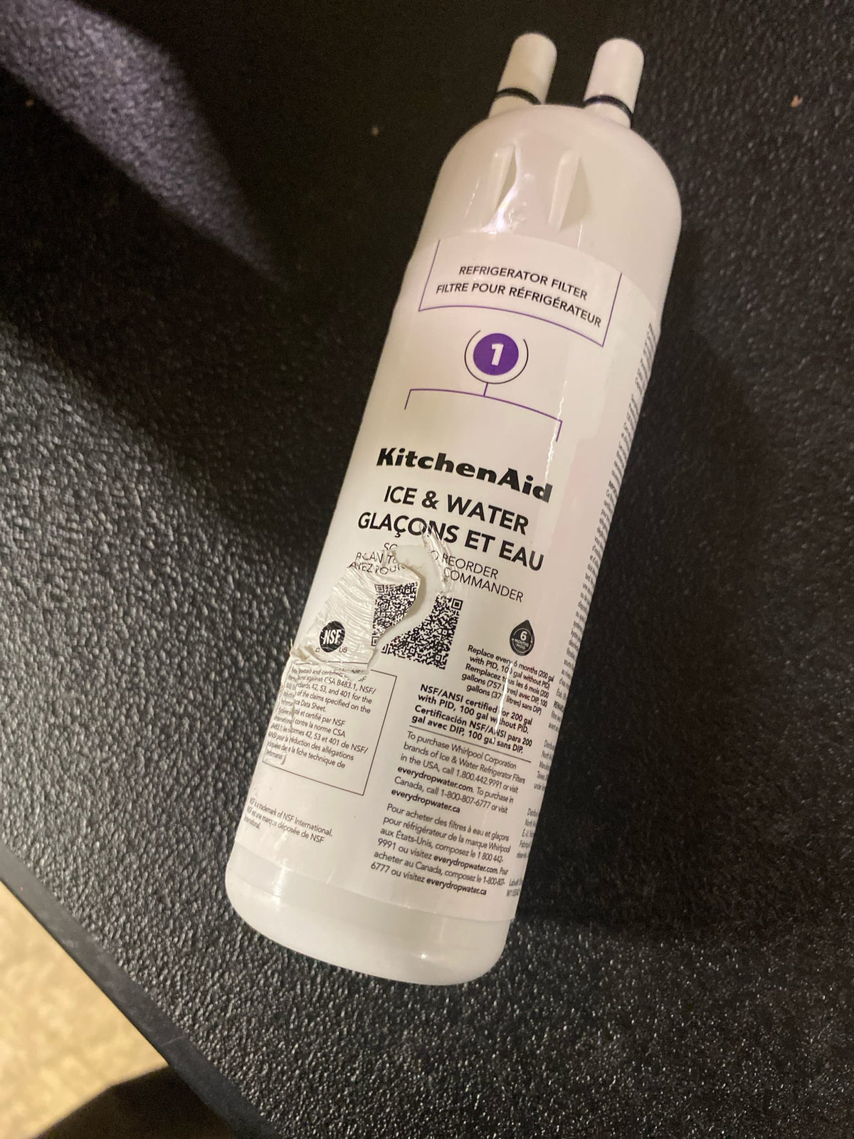KitchenAid KAD1RXD1 KitchenAid Refrigerator Water Filter 1 - KAD1RXD1 (Pack of 1) - N/A