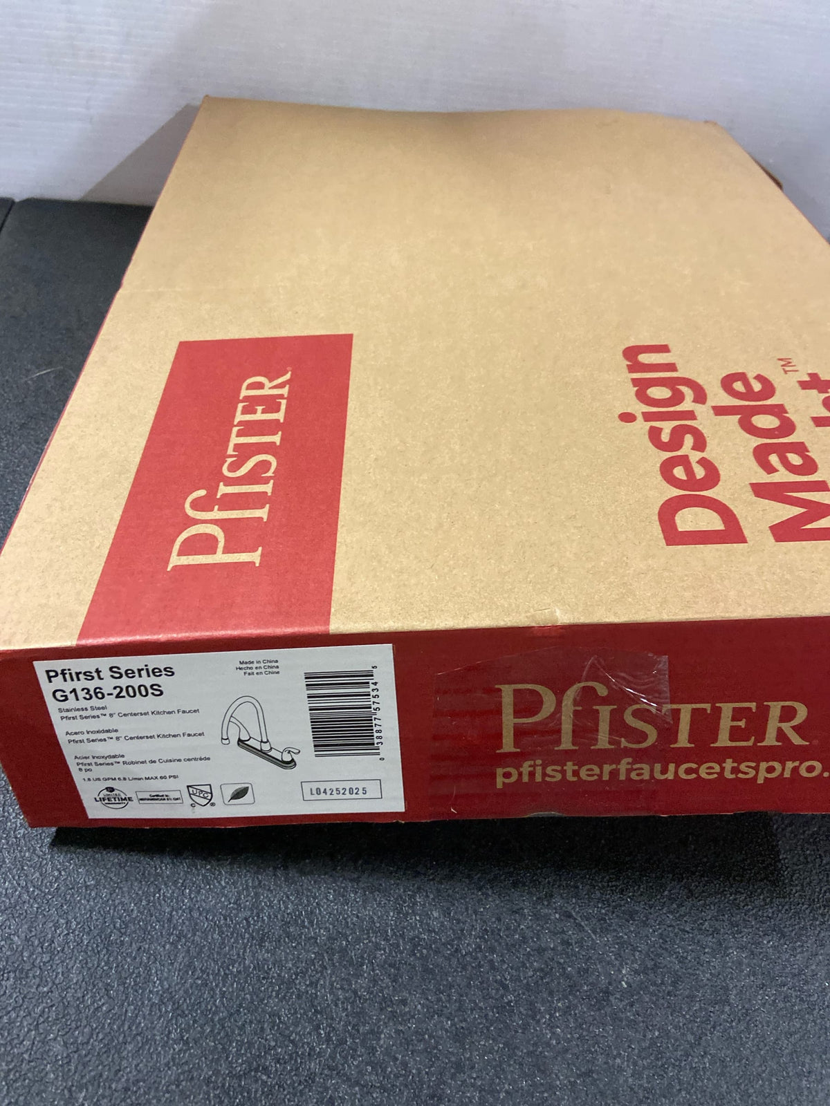 Pfister G136-200S Pfirst Series 1.8 GPM Gooseneck Kitchen Faucet - Includes Escutcheon - Stainless Steel
