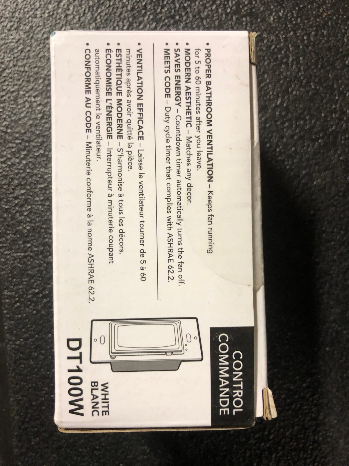 Broan DT100W Exhaust Vent Fan Delay-Off Wall Control/Timer - White