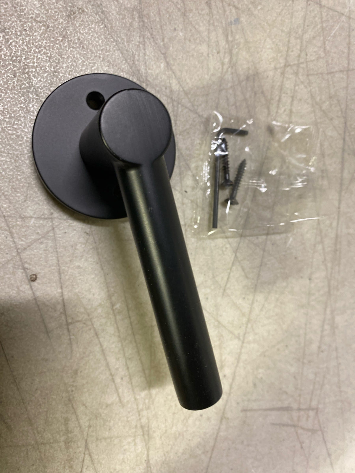 Miseno MLK5012BK Elkton Round Rod Non-Turning One-Sided Door Lever - Matte Black