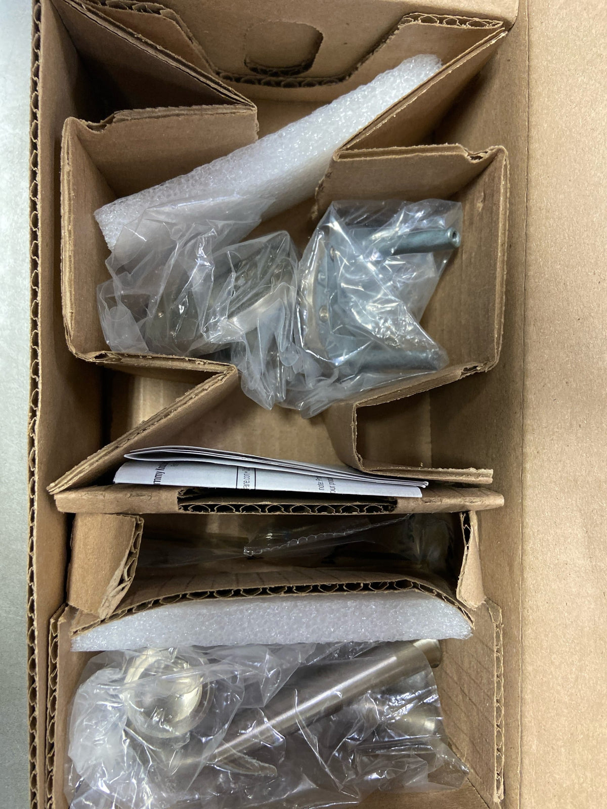 Baldwin FDFEDTRR150 Federal Non-Turning Two-Sided Through-Door Dummy Door Lever Set from the Reserve Collection - Satin Nickel
