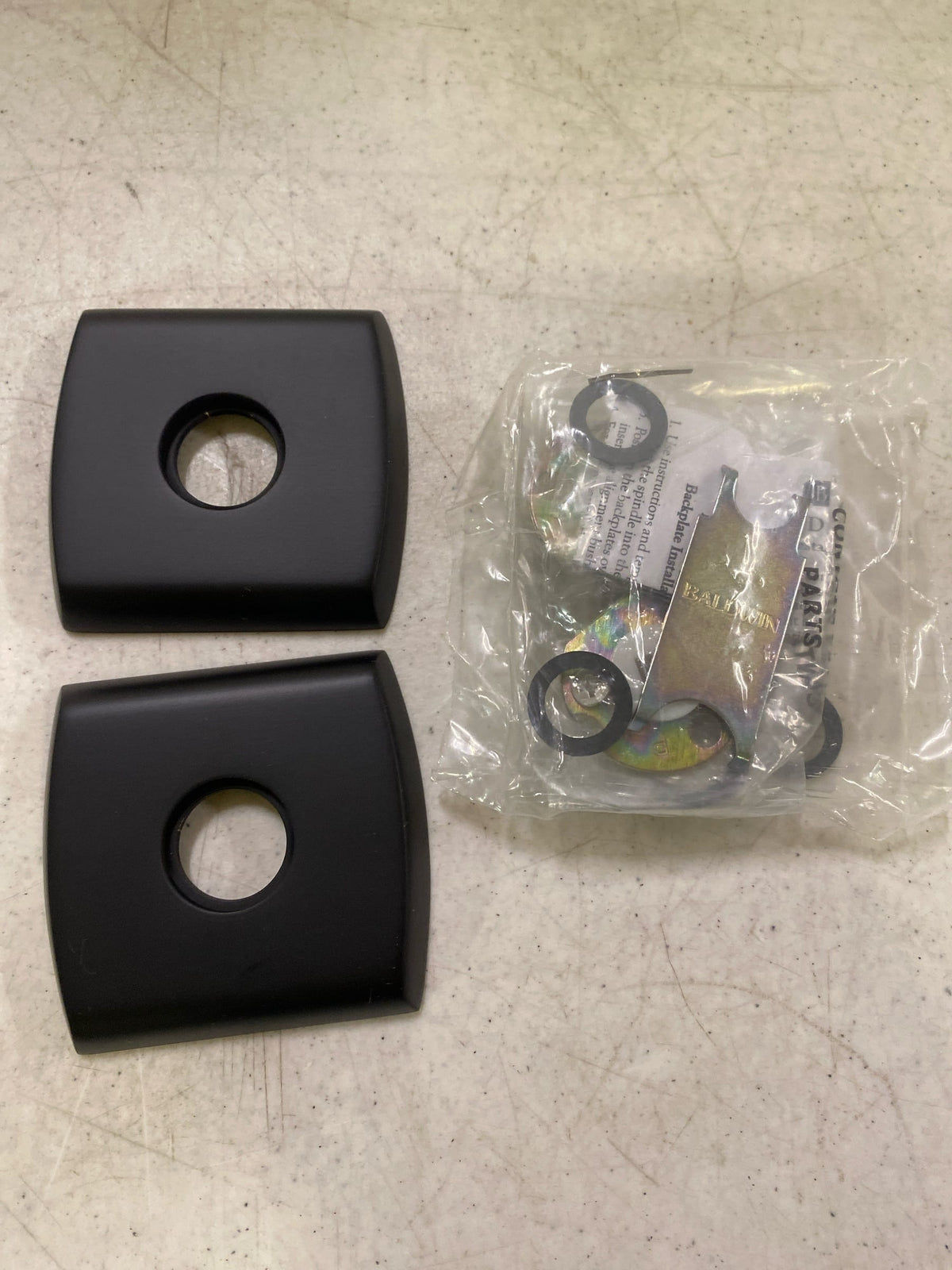 Baldwin R026190PS Pair of 3" Height Soho Passage Rosettes - Satin Black