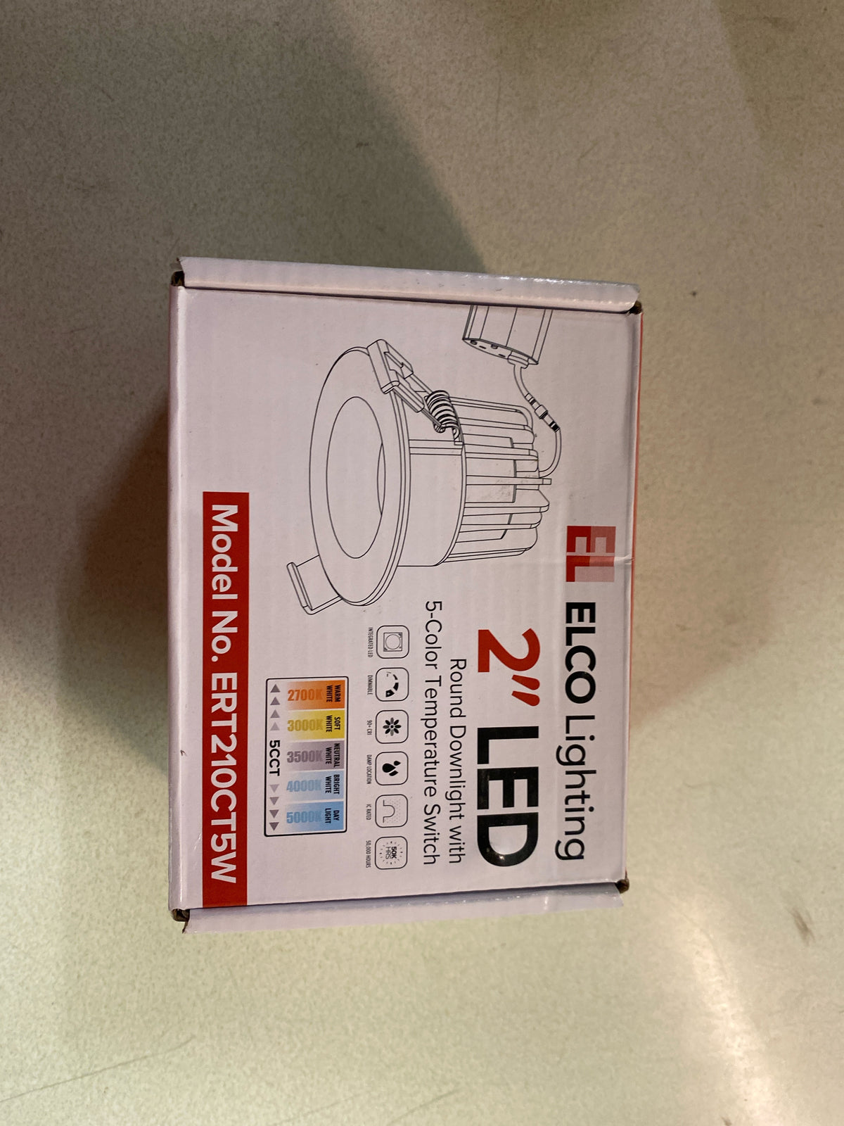 Elco ERT210CT5W The Elm System 2" Integrated LED Reflector Recessed Trim - White