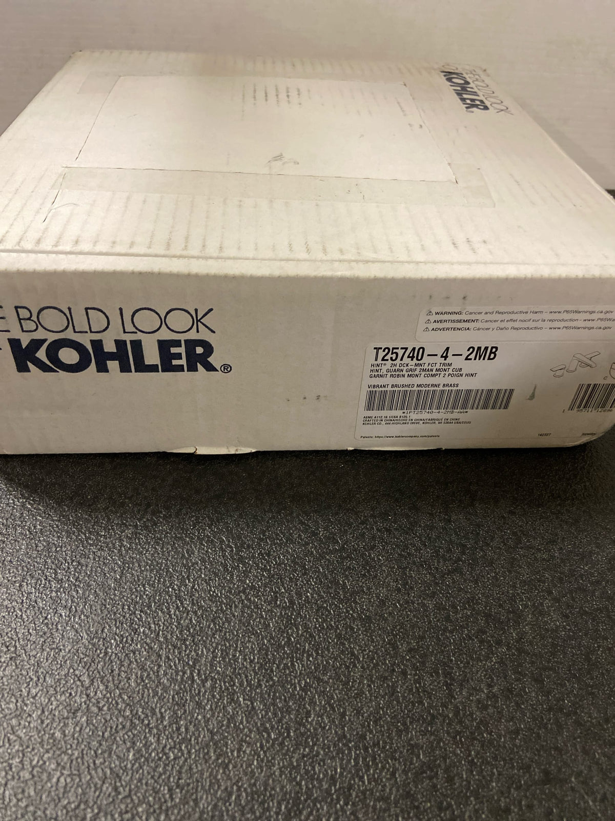 Kohler K-T25740-4-2MB Hint Deck Mounted Roman Tub Filler - Vibrant Brushed Moderne Brass