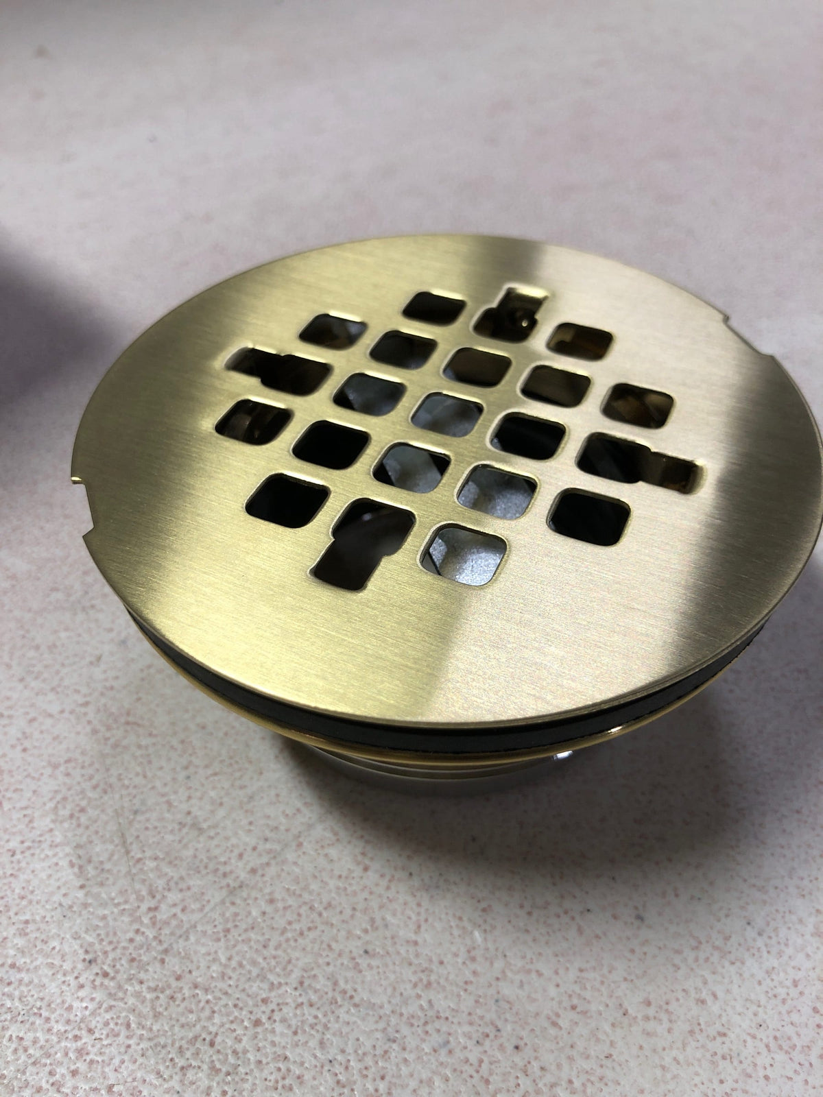 DreamLine Slimline 2 inch Round Shower Drain, Brushed Brass