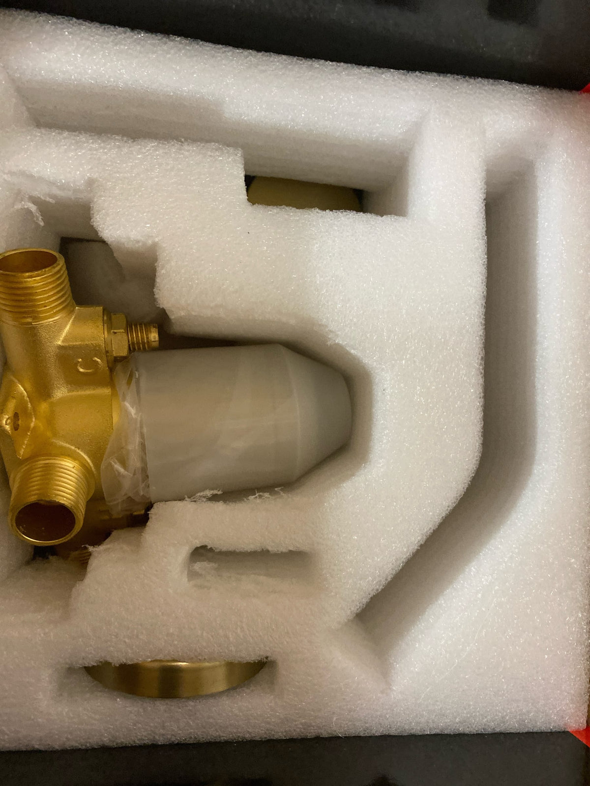 sumerain Shower Faucet Set Brushed Gold, Anti-scald Pressure Balance Valve, 8 Inches Extra-thin Rain Shower Head, with Non-return Check Valves