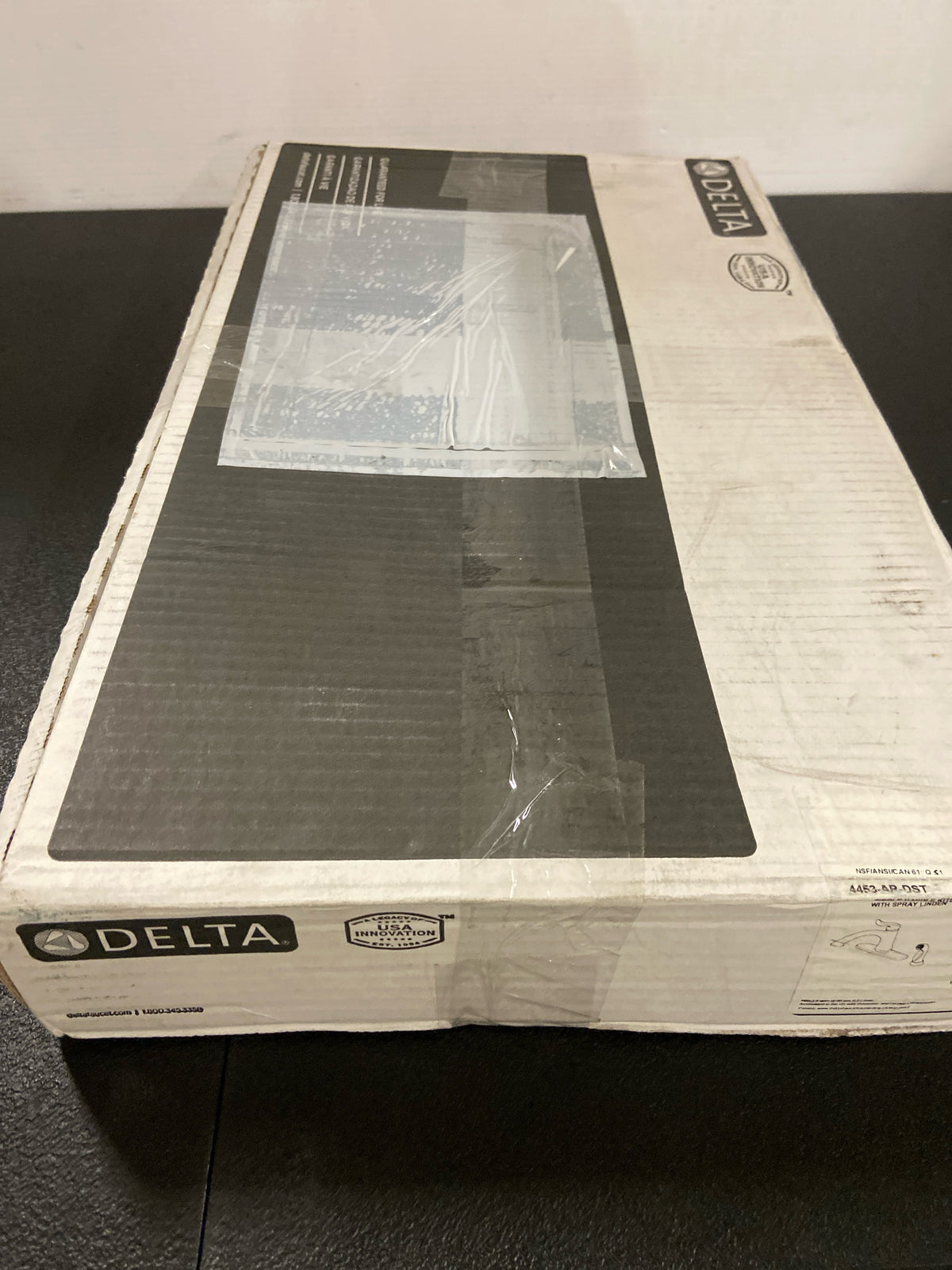 Delta 4453-AR-DST Linden Single-Handle Standard Kitchen Faucet with Side Sprayer in Arctic Stainless