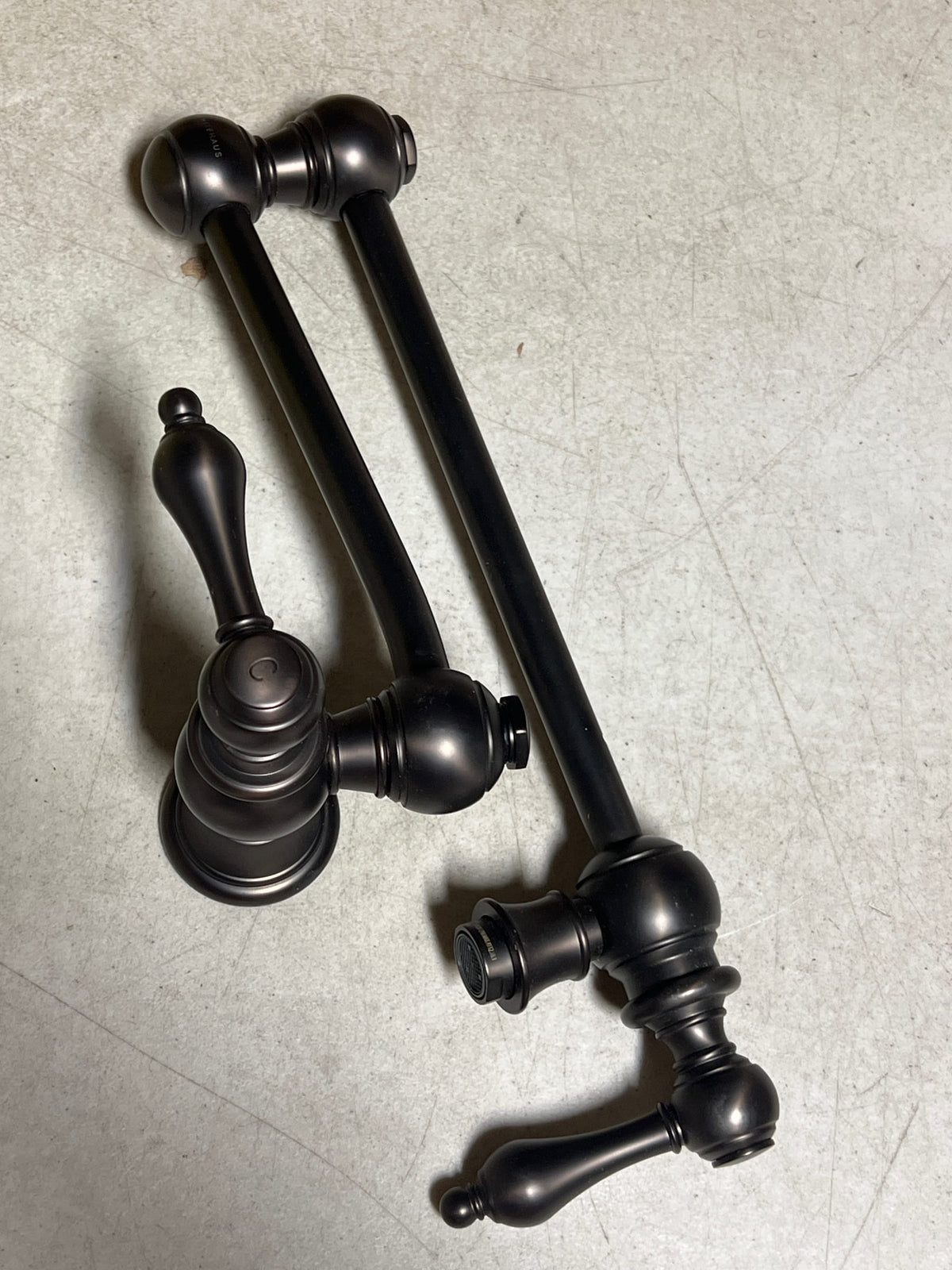 Whitehaus WHKPFLV3-9550-NT Oil rub bronze Vintage III Plus Pot Filler With Lever Handles