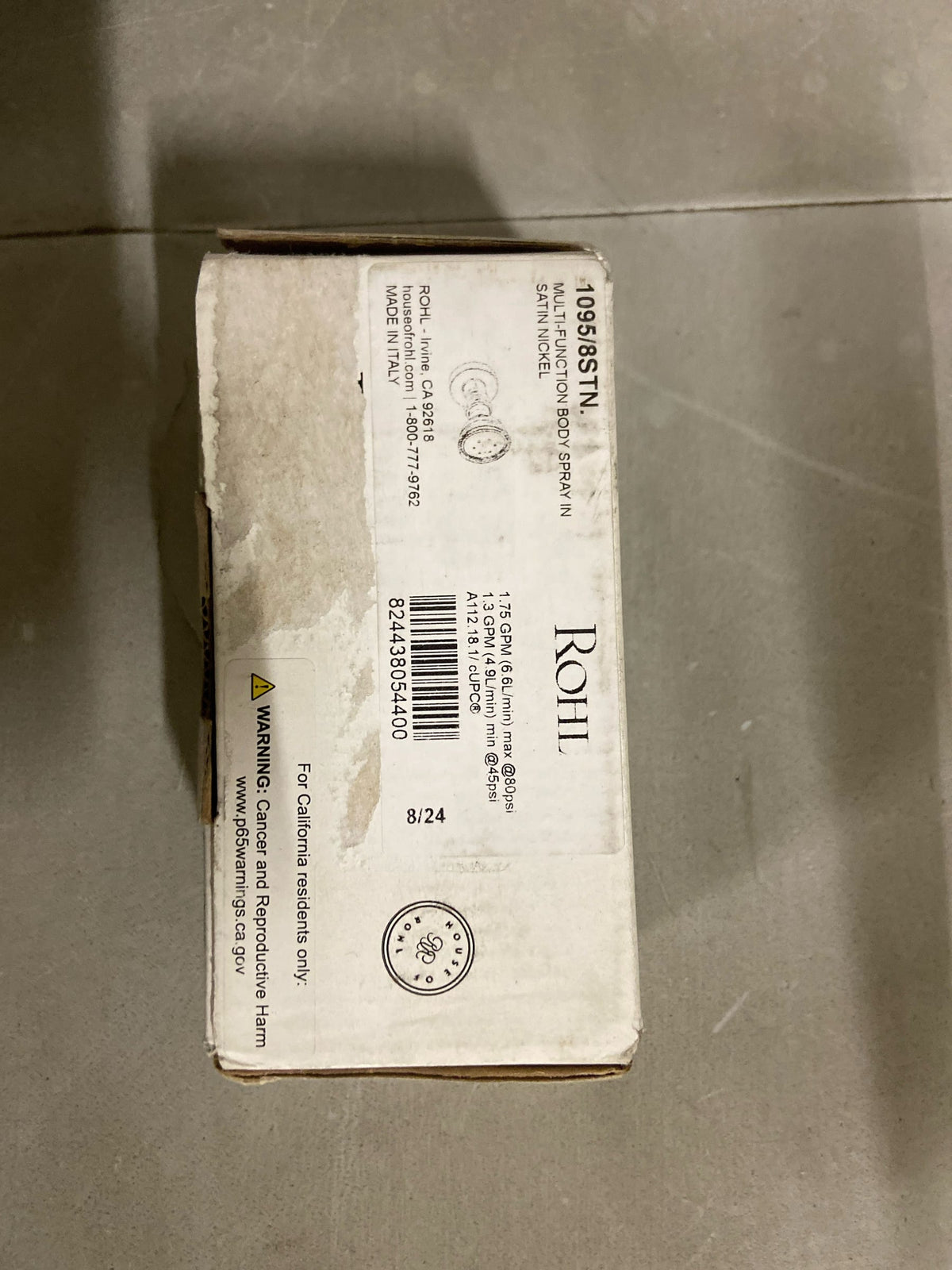 Rohl 1095/8STN Body Sprays, Satin Nickel