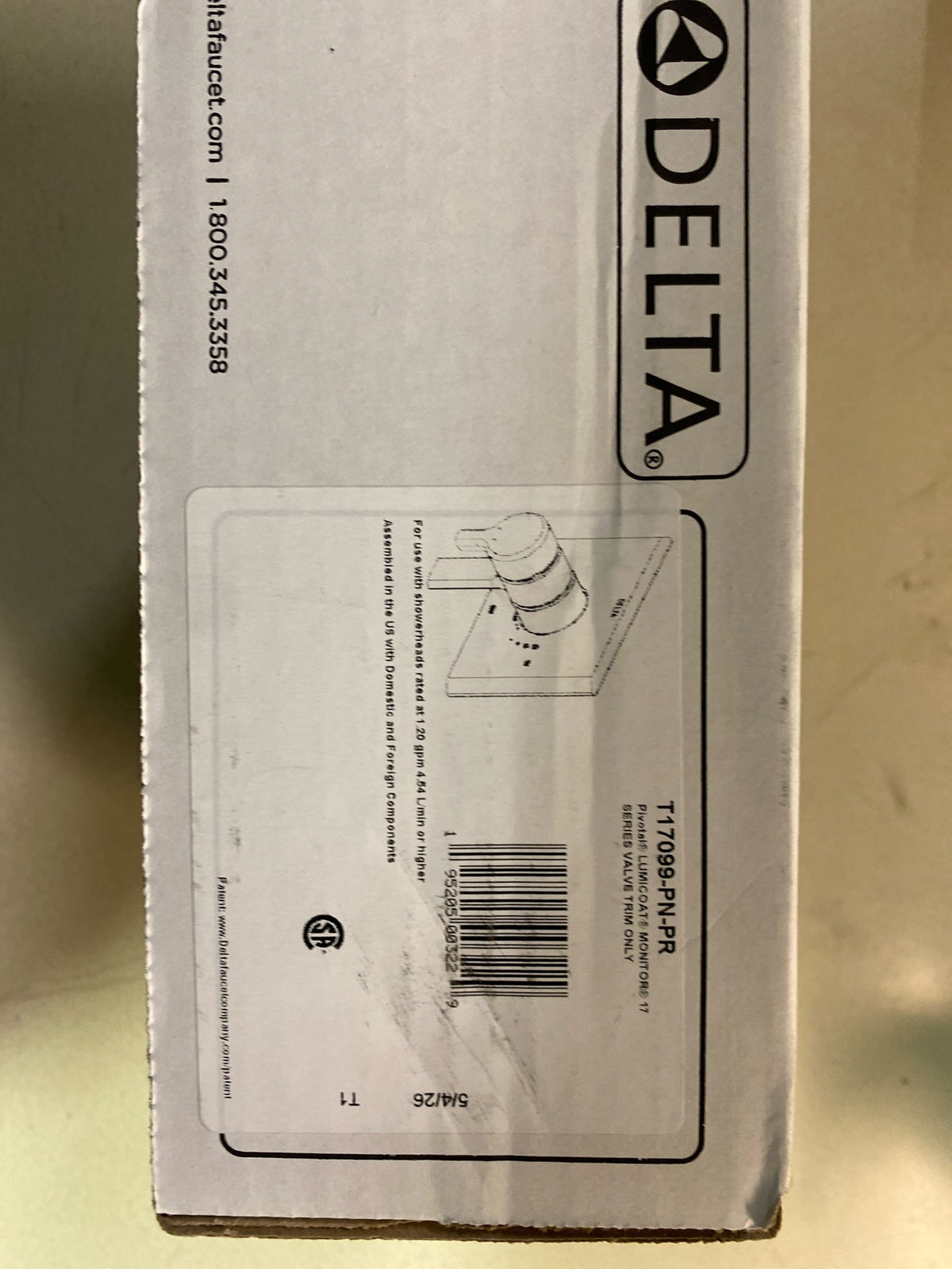 Delta Faucet T17099-PN-PR Pivotal Tub/Shower, Lumicoat Polished Nickel