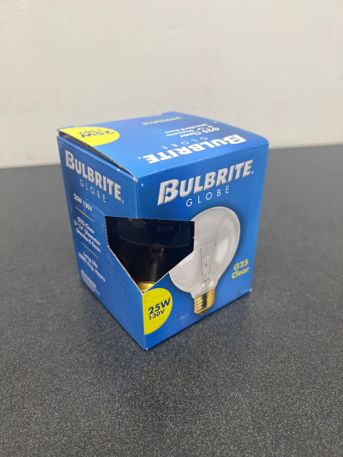 Bulbrite 331025 25 watt 130 volt g25 standard base globe decorative light bulb - clear