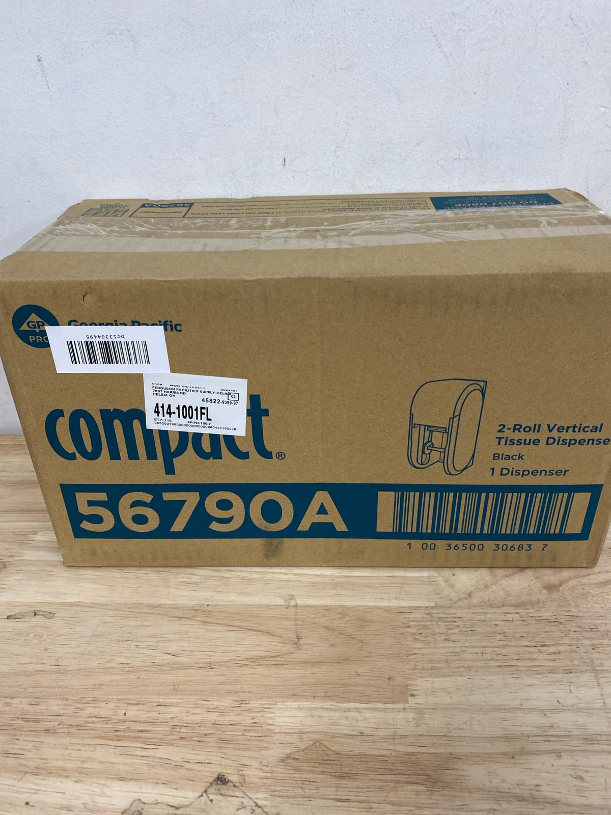 Georgia Pacific 56790A Double Roll Vertical Coreless Tissue Dispenser - Black