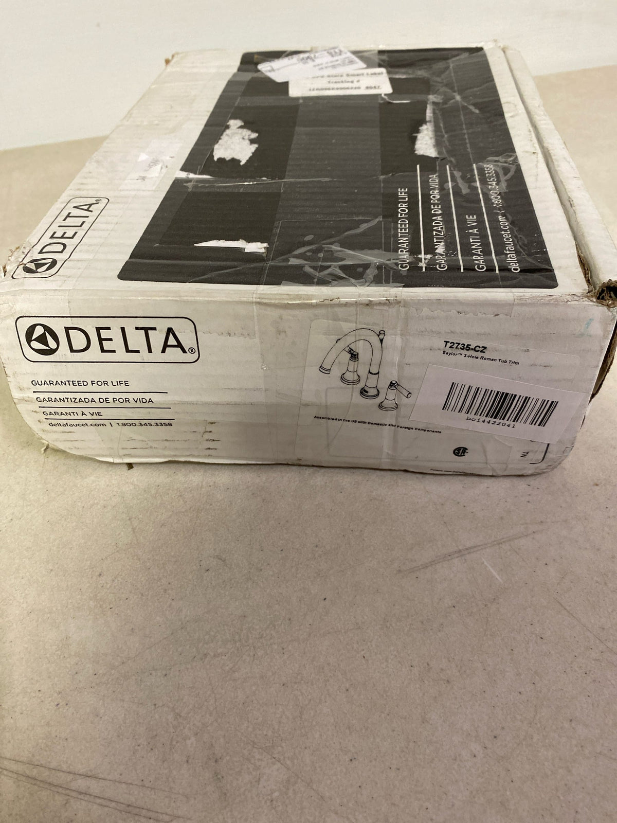 Delta T2735 Saylor Deck Mounted Roman Tub Filler - Less Rough In - Chrome