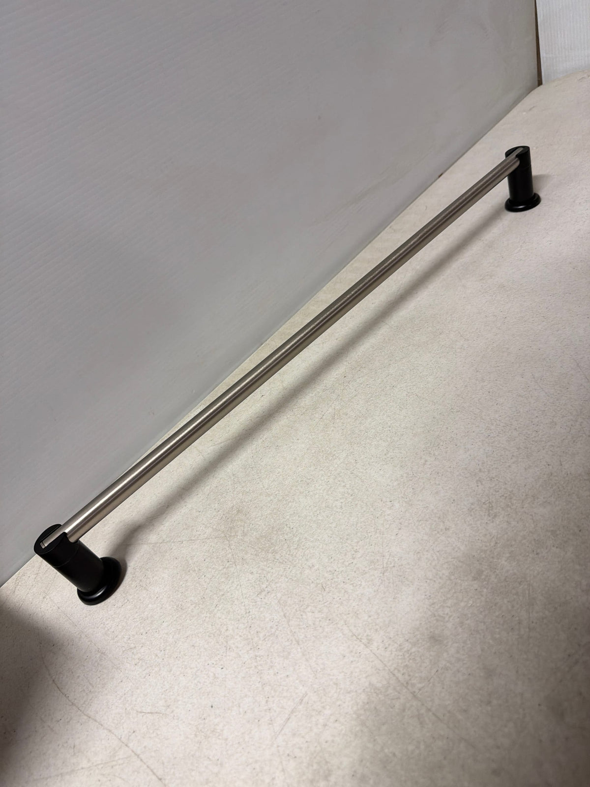 Signature Hardware Mendi Towel Bar - Black/satin nickel