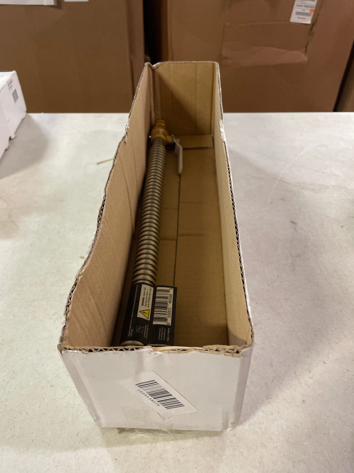 Apollo EPXCSST18BV 3/4 in. x 3/4 in. Brass PEX-A Barb x FNPT x 18 in. Corrugated Stainless Steel Water Heater Connector with Ball Valve