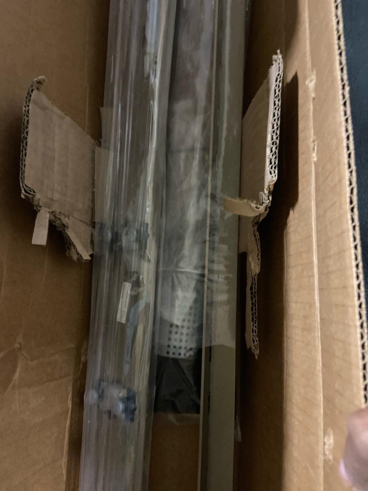 48" FCS Series Complete Kit with Disco-rectangle Tile Insert Frame in Satin Champagne