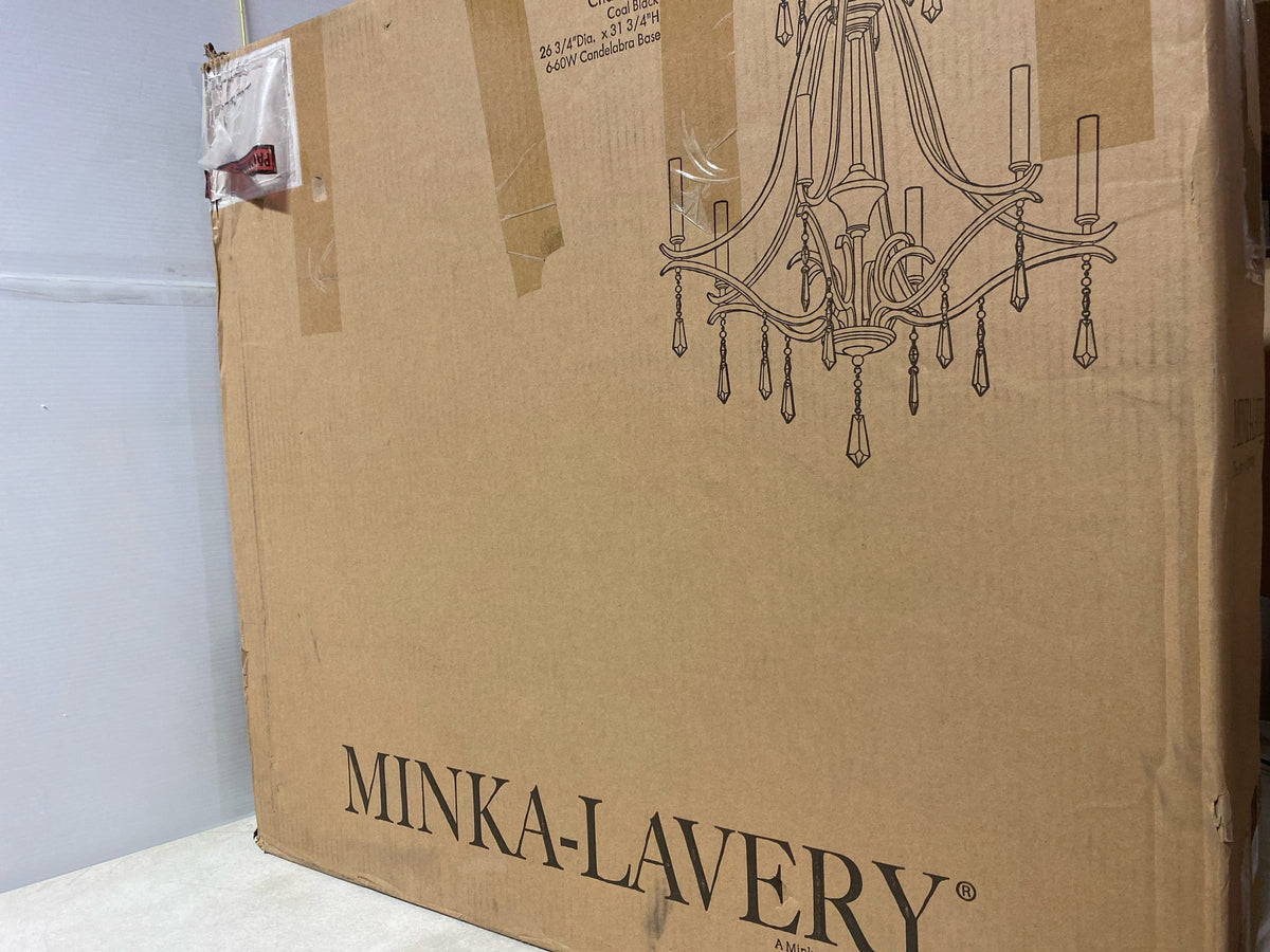Minka Lavery 4446-66A Laurel Estate 6 Light 27" Wide Crystal Chandelier - Coal
