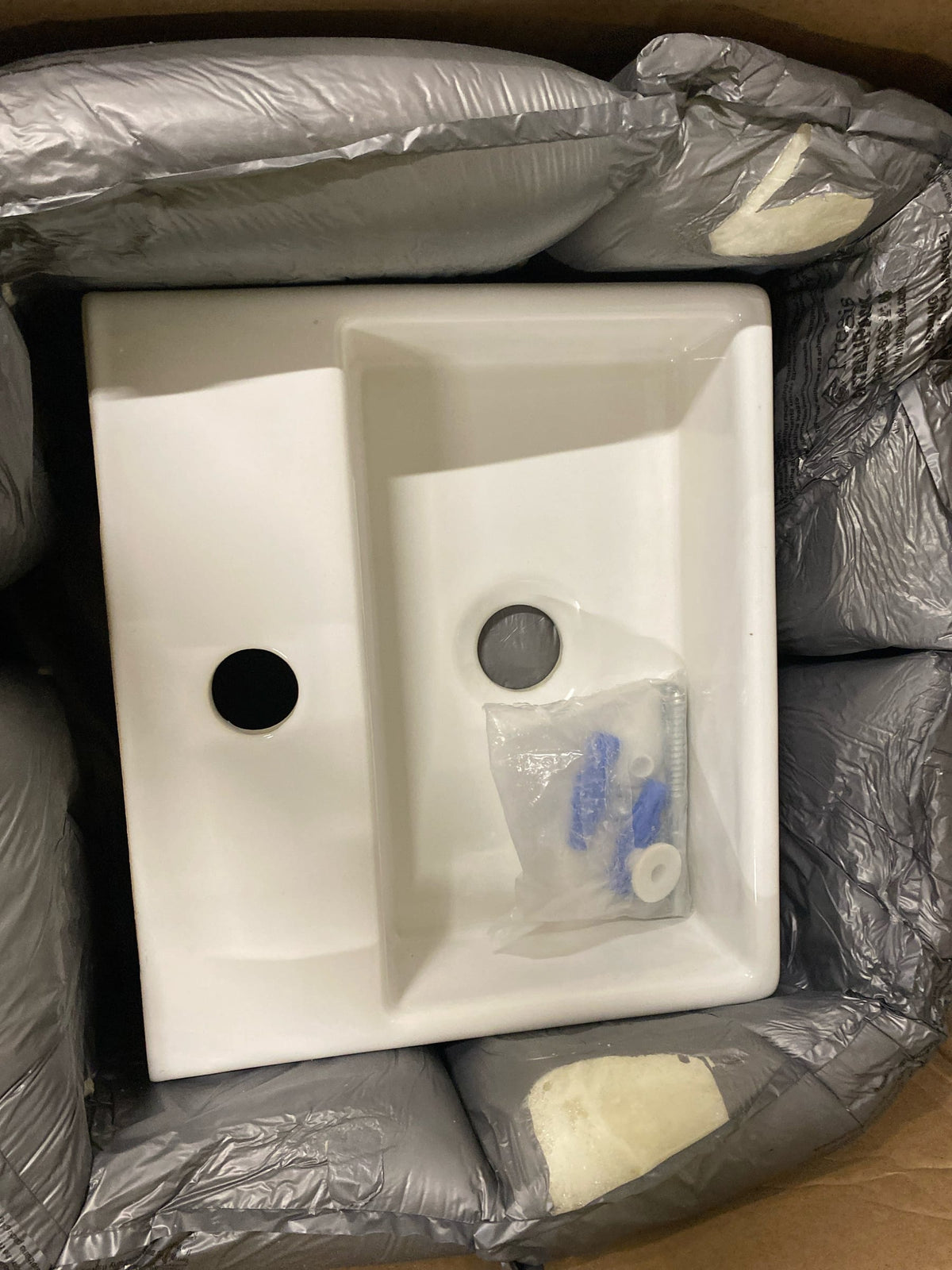 WS Bath Collections Quattro 30.01 WM Quattro 13" Rectangular Ceramic Vessel or Wall Mounted Bathroom Sink and Single Faucet Hole - Matte White