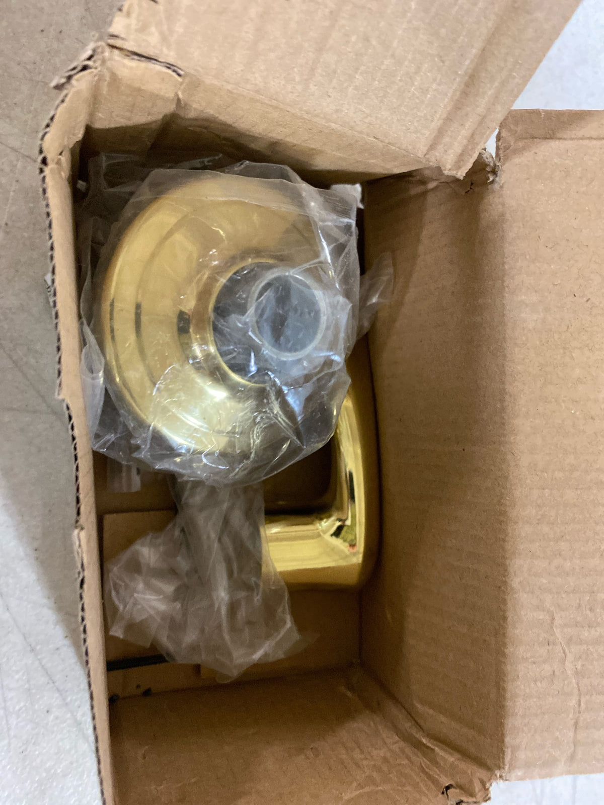 Kwikset tustin lever half dummy in bright brass