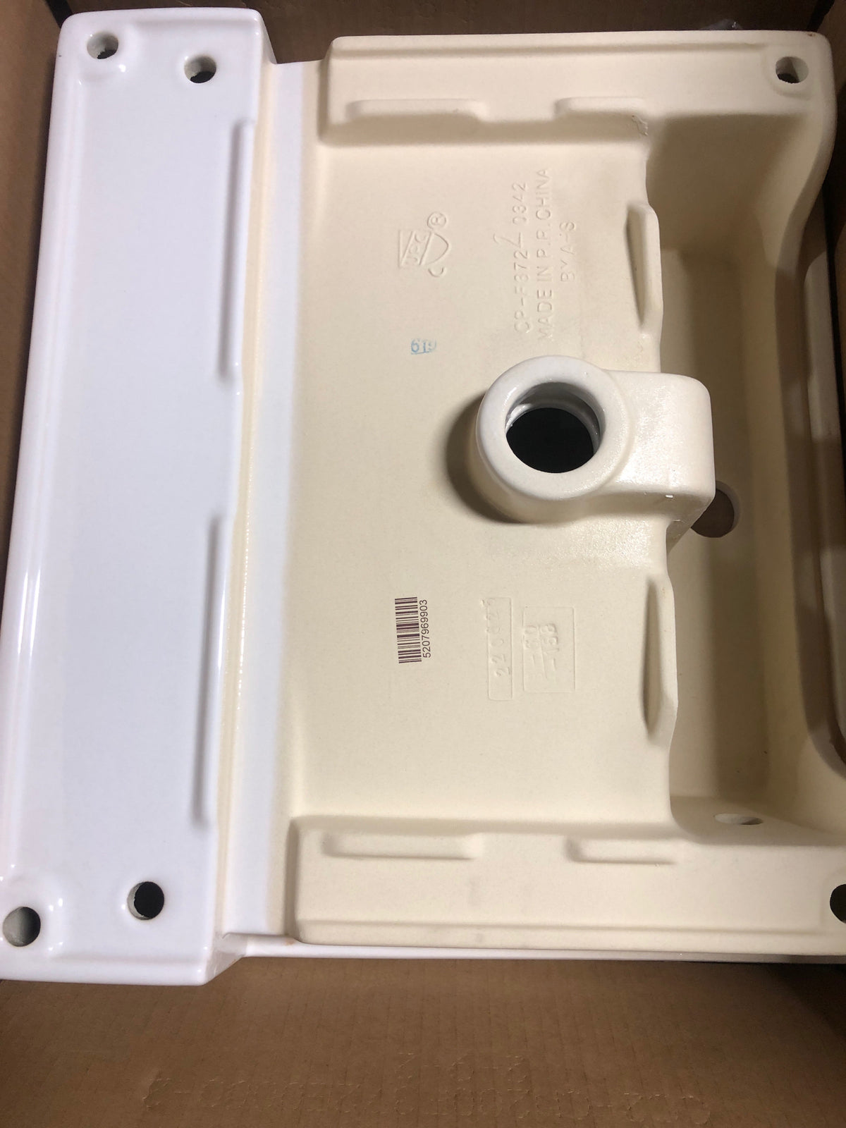 American Standard 0342001.020 Boxe 19-3/4" Drop In Fireclay Bathroom Sink with Single Hole Faucet Mount - White