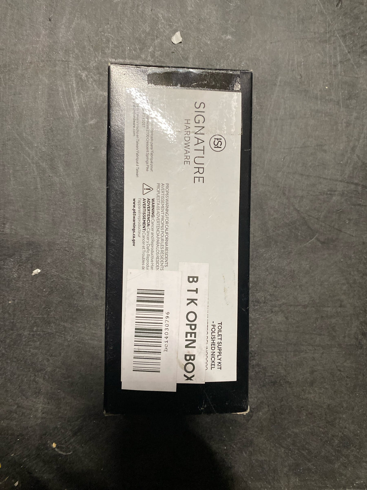 Signature Hardware SH208BN Toilet Supply Kit with 1/2" OD x 3/8" OD Angle Stop - Brushed Nickel